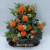 Ikebana zaťažená, oranžová, 45x35cm