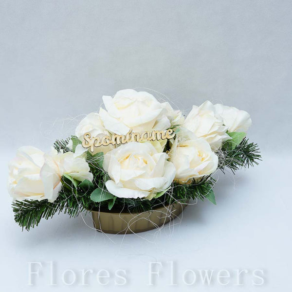 Ikebana zaťažená marhuľová, 48x25cm