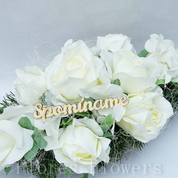 Ikebana zaťažená krémová, 48x25cm