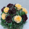 Ikebana zaťažená,35x32cm, bordovo-marhuľová