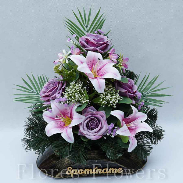 Ikebana zaťažená, 40x35cm, staroružová