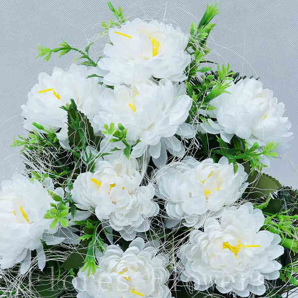 Ikebana zaťažená, krémová, 32x25cm