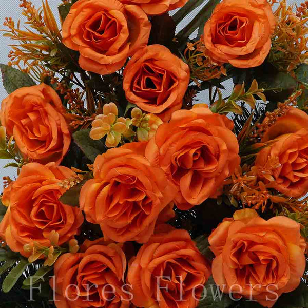 Ikebana zaťažená, 50x45cm, oranžová