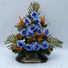Ikebana zaťažená, 50x45cm, modrá