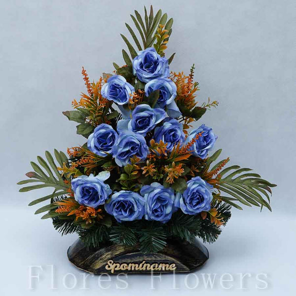 Ikebana zaťažená, 50x45cm, modrá