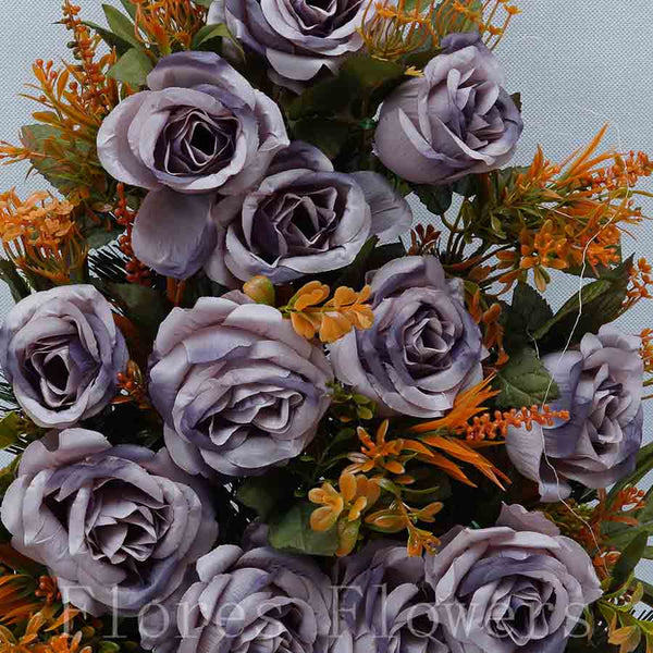 Ikebana zaťažená, 50x45cm, sivá