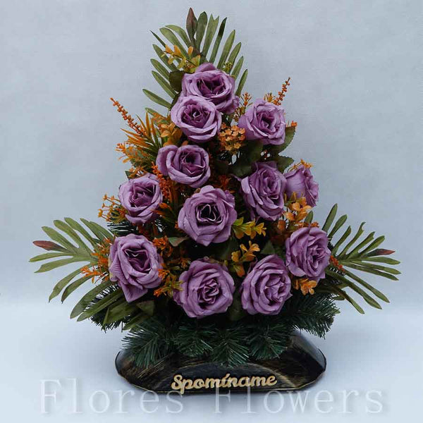 Ikebana zaťažená, 50x45cm, fialová