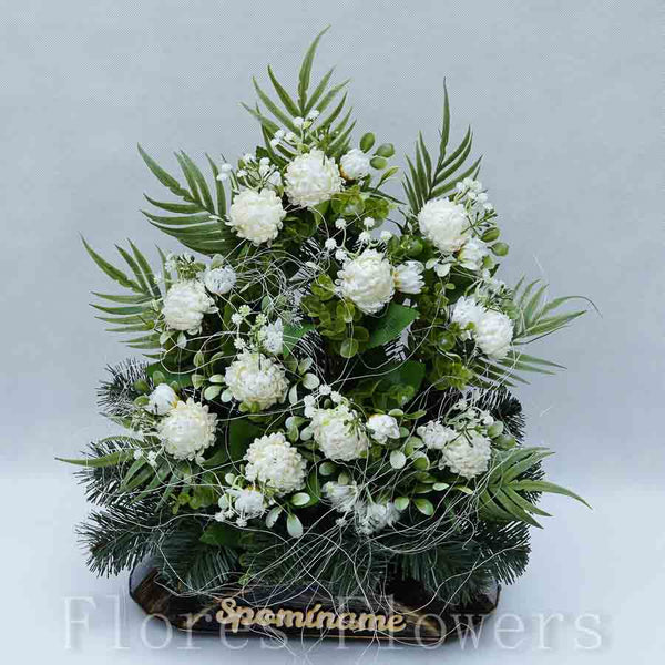 Ikebana zaťažená, 35x40cm, krémová