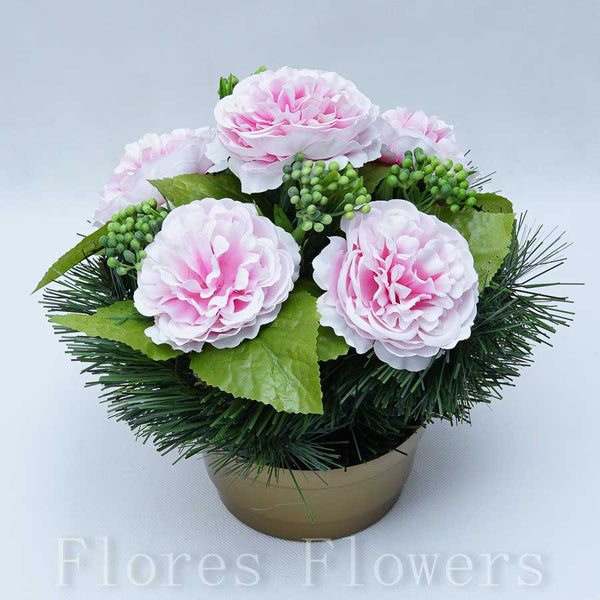 Ikebana zaťažená 25x20cm, ružová