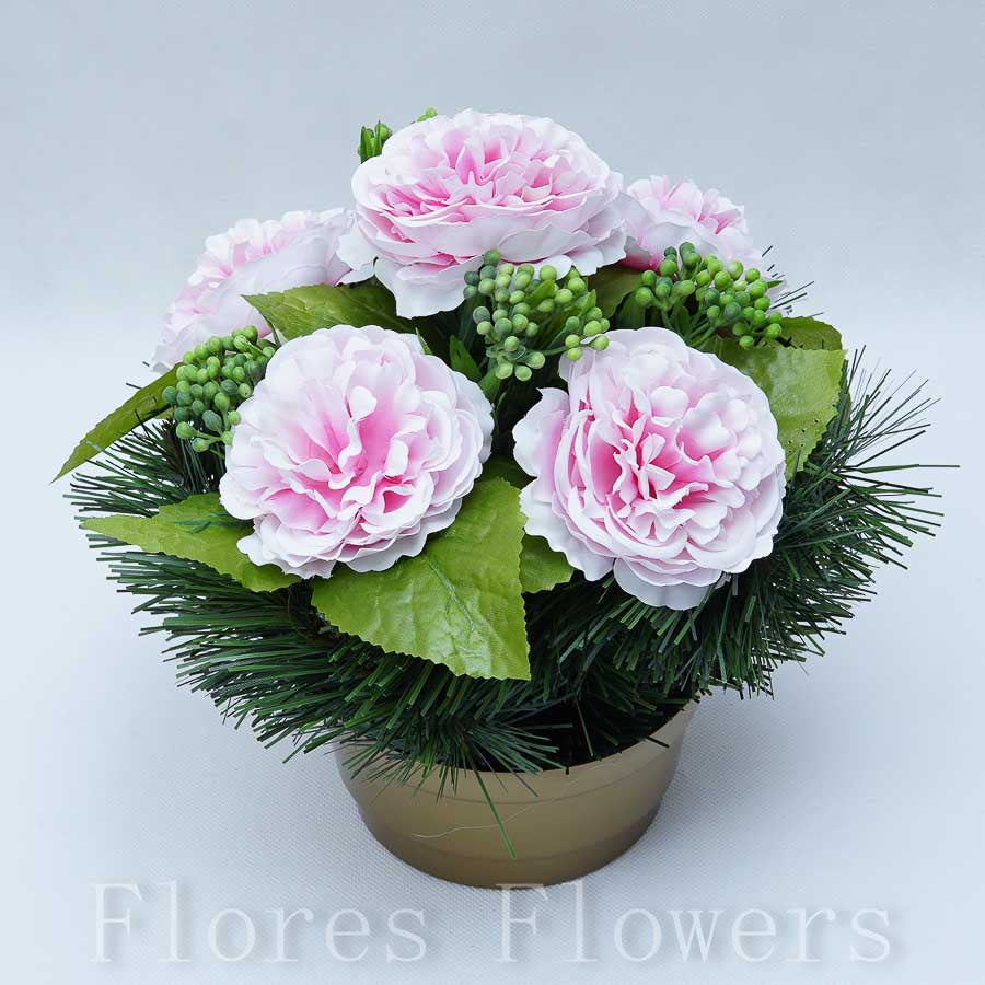 Ikebana zaťažená 25x20cm, ružová