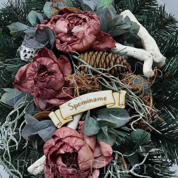 Slza čečinová, bordová, 50x28cm