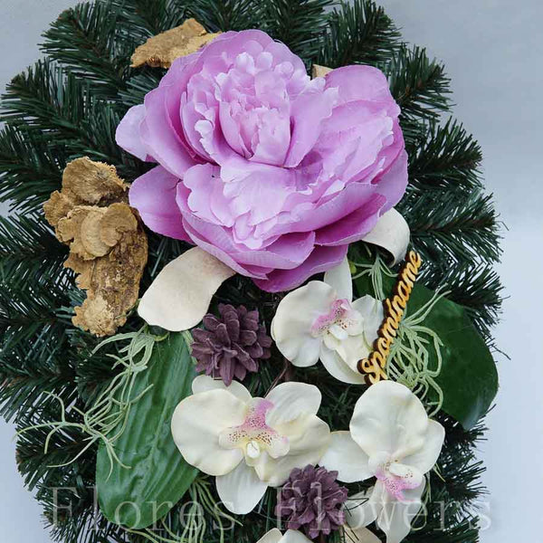 Slza čečinová 55x30cm, ružovo-krémová