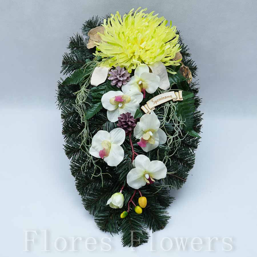 Slza čečinová 55x30cm,  krémovo-zelená