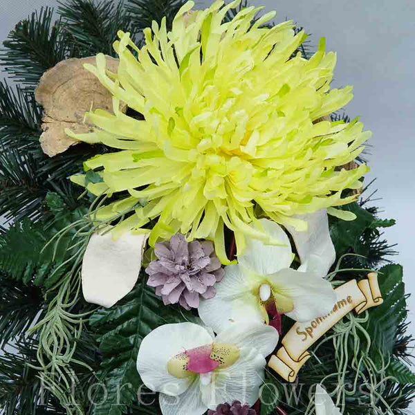 Slza čečinová 55x30cm,  krémovo-zelená