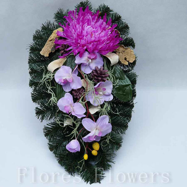 Slza čečinová 55x30cm,  svetlofialová