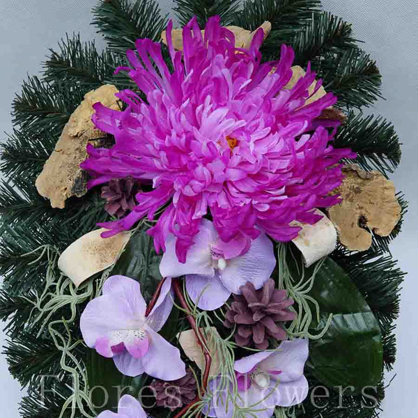 Slza čečinová 55x30cm,  svetlofialová