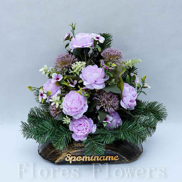 Ikebana zaťažená, 45x35cm, svetlofialová