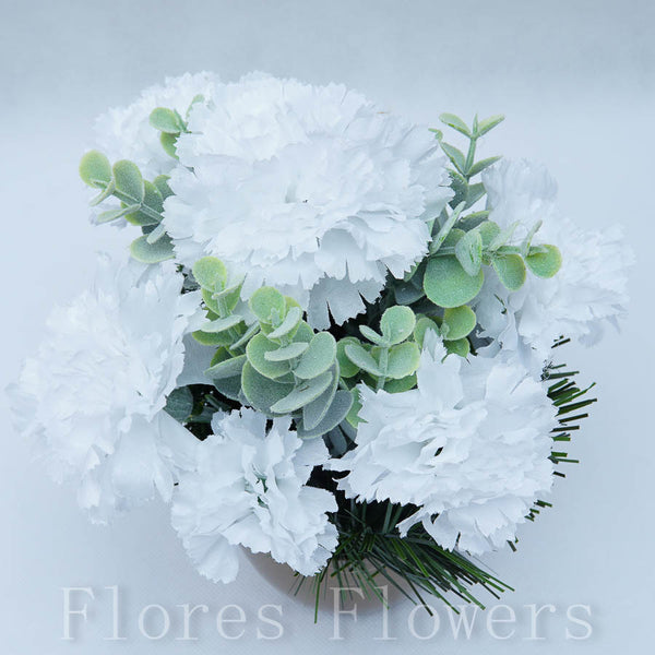 Ikebana zaťažená URNA, 20x15cm, biela