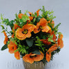 Ikebana zaťažená URNA, 20x15cm, oranžová