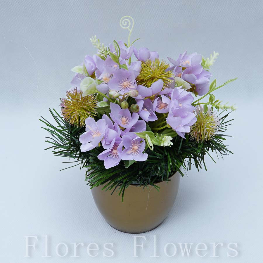 Ikebana zaťažená URNA, 20x13cm, svetlofialová