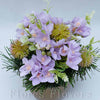 Ikebana zaťažená URNA, 20x13cm, svetlofialová