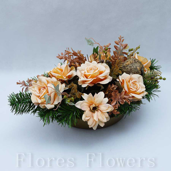 Dekorácia zaťažená, 50x30x22cm, marhuľová