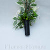 Zaťažená ikebana na vsunutie do vázy /spodok 5x15cm/, 45x25cm, krémová