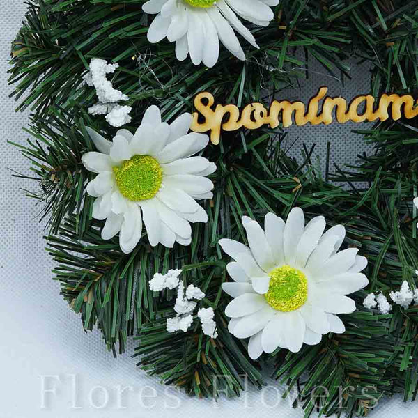 Venček čečinový, 22cm, krémový, Spomíname