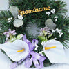 Venček čečinový, 22cm, s kálami, Spomíname