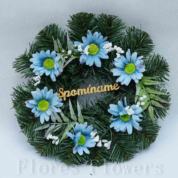 Venček čečinový, 22cm, modrý, Spomíname