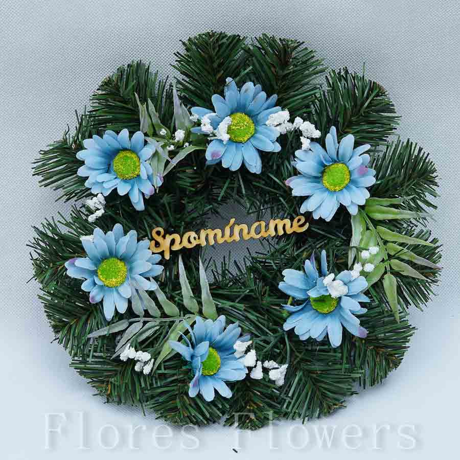 Venček čečinový, 22cm, modrý, Spomíname