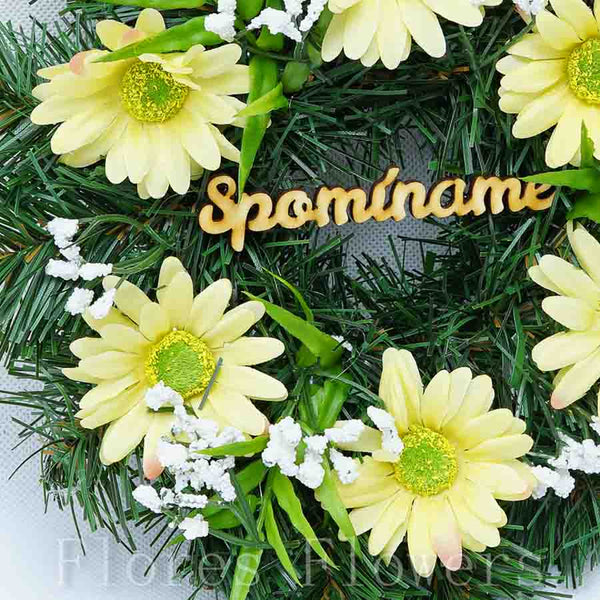 Venček čečinový, 22cm, žltý, Spomíname