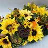 Ikebana esíčko zaťažená 60x25cm, slnečnice
