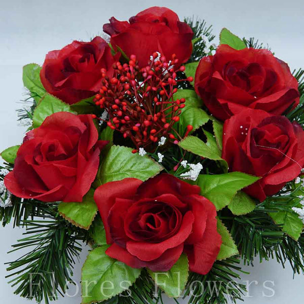Ikebana zaťažená 20x25cm, červená