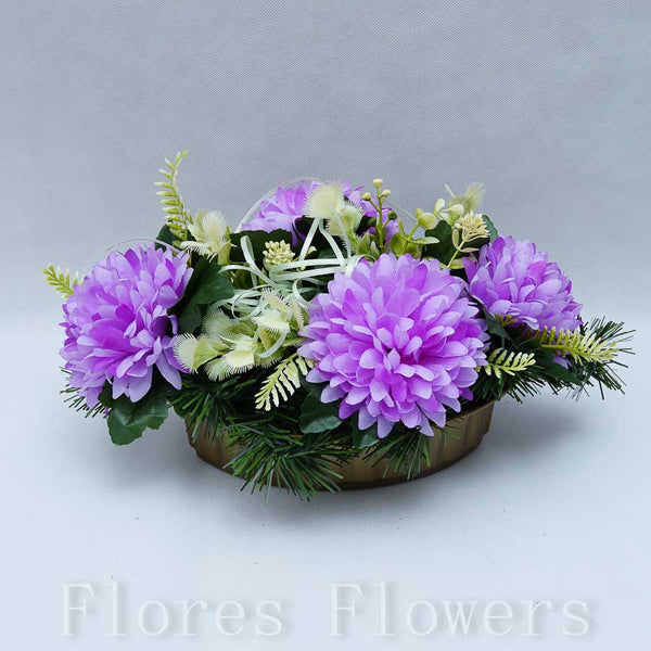Ikebana zaťažená, 40x20cm, svetlofialová