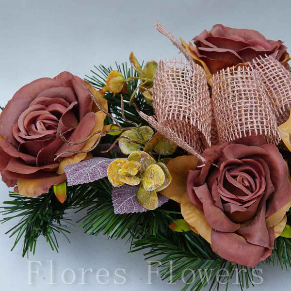 Ikebana zaťažená, 40x20cm, jesenná