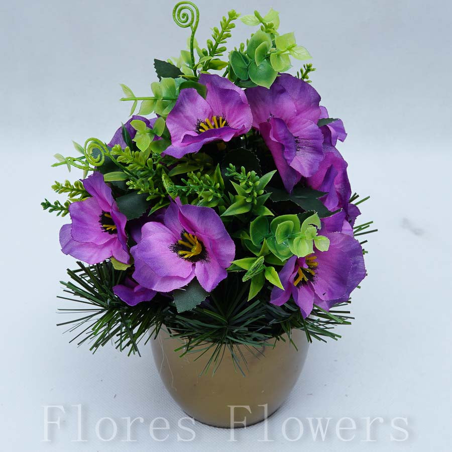 Ikebana zaťažená URNA, 20x15cm, fialová