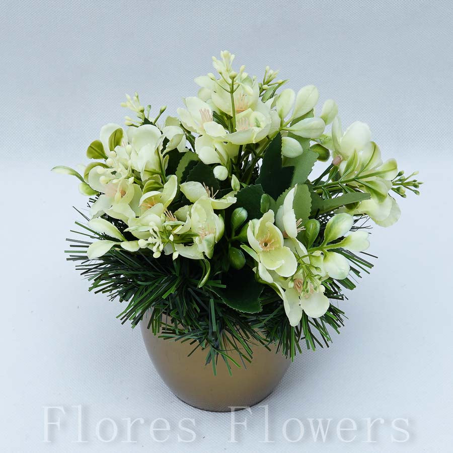 Ikebana zaťažená URNA, 20x15cm, zelená