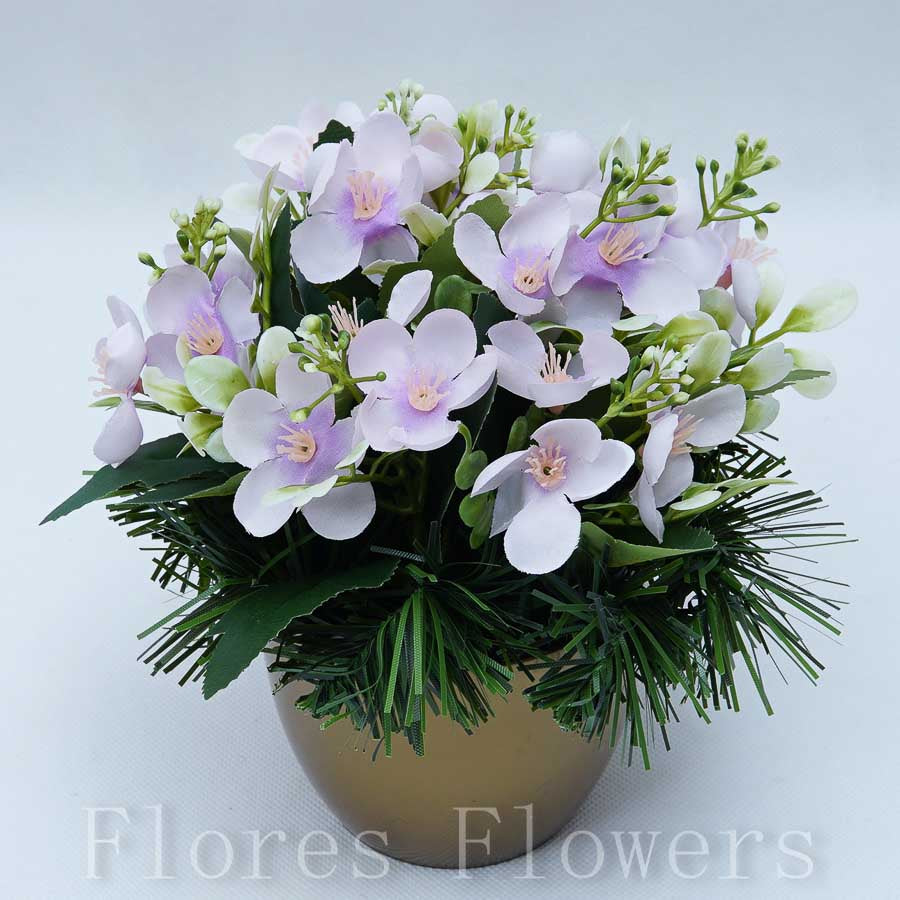 Ikebana zaťažená URNA, 20x15cm, fialová
