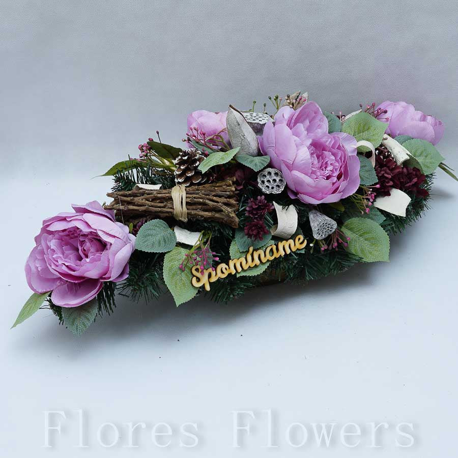 Ikebana zaťažená esíčko, 60x25cm, staroružová