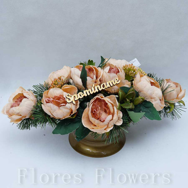 Ikebana zaťažená, 50x25cm, svetlohnedá