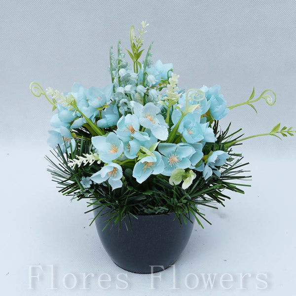 Ikebana zaťažená URNA, 20x13cm, modrá