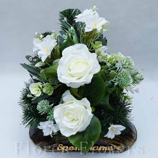 Ikebana zaťažená, 30x35cm, krémová
