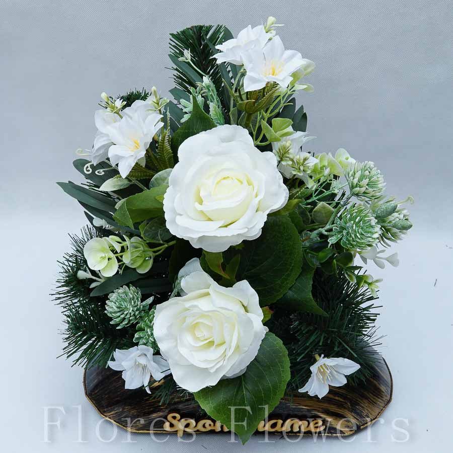 Ikebana zaťažená, 30x35cm, krémová