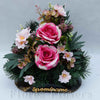 Ikebana zaťažená, 30x35cm, ružovo-krémová