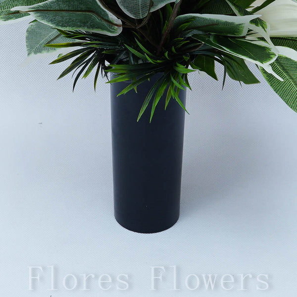 Zaťažená ikebana na vsunutie do vázy /spodok 5x15cm/, 45x25cm,  staroružová