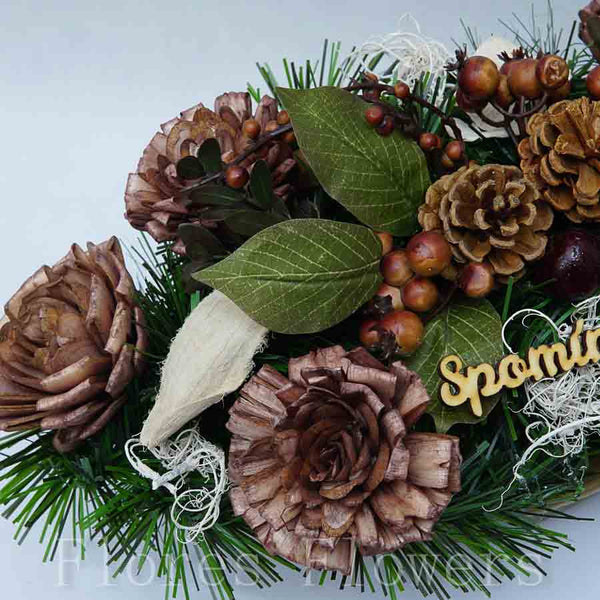 Ikebana zaťažená, 45x20cm, prírodná, hnedá