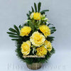 Ikebana zaťažená 48x28cm, žltá