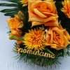 Ikebana zaťažená 48x28cm, oranžová