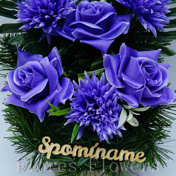 Ikebana zaťažená 48x28cm, fialová